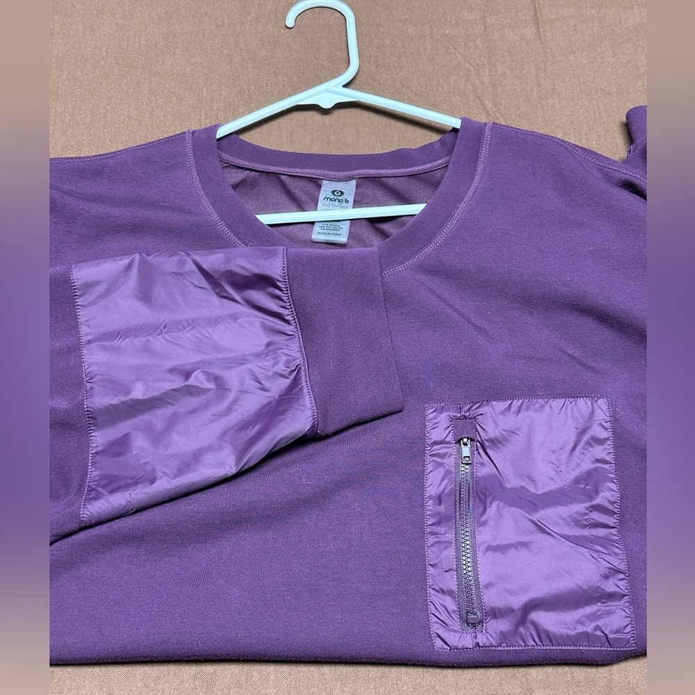 Boutique mixed media sweatshirt